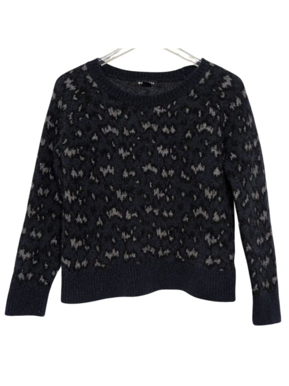 Athleta Hawthorn Textured Crew Sweater Womens Size Medium Blue Merino Wool